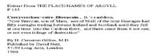 Picture of Place-Names Of Argyll Book Extract - Books About Corryvreckan Whirlpool in Argyll, Scotland