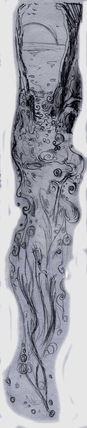 Drawing by Rebecca - Corryvreckan Whirlpool Pictures, Argyll Scotland