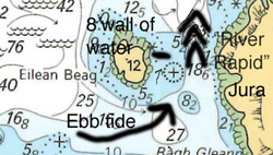 Gulf of Corryvreckan Picture - Extreme Sports in Argyll, Scotland - Chart Showing Specific Place Where Incident Occurred! Gulf of Corryvreckan Picture - Extreme Sports in Argyll, Scotland - Chart Showing Specific Place Where Incident Occurred!