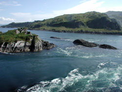 Corryvreckan Whirlpool Pictures, Argyll, Scotland - Broad View Of The East Mouth Of The Gray Dog